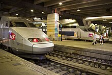 TGV nella stazione di Parigi Montparnasse