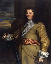 General George Monck, who was instrumental in the restoration of Charles II George Monck 1st Duke of Albemarle Studio of Lely.jpg