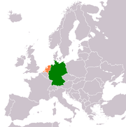 Location map for Germany and the Netherlands.