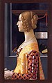 ドメニコ・ギルランダイオ『ジョヴァンナ・トルナブオーニの肖像』 1489-1490年