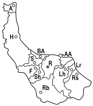 Divisions administratives de Gilan