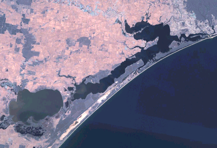 Gippsland lakes as seen from space