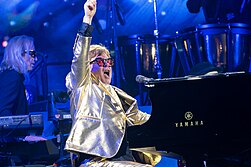 Elton John performing "Rocket Man" during his 2023 Glastonbury show Glasto2023 (460 of 468) (53009315545).jpg