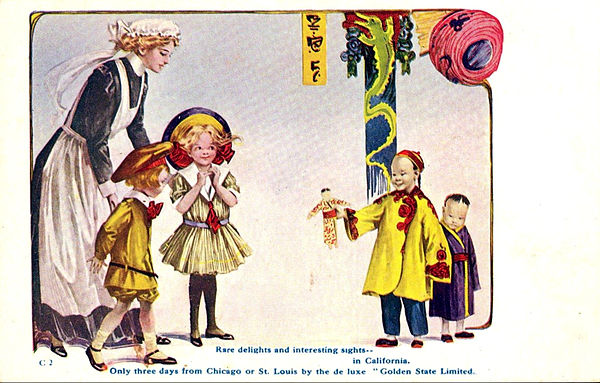 1909 postcard ad for the train.