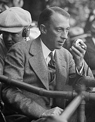 WEAF announcer Graham McNamee calling the 1924 World Series for the "WEAF chain" Graham McNamee 1924.jpg