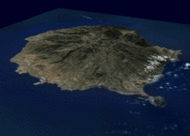 大加那利岛三维旋转卫星图