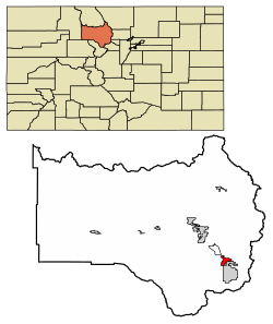 Location of Fraser in Grand County, Colorado.