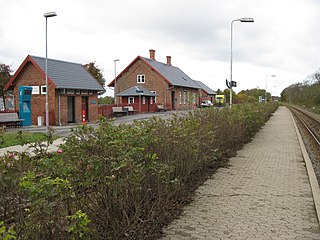 <span class="mw-page-title-main">Guldager railway station</span> Railway station in West Jutland, Denmark