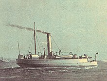 A painting of Comet, an Ant-class flat-iron gunboat, by William Frederick Mitchell HMS comet.jpg