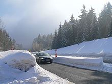 The B 4/B 242 Harz high road near Braunlage