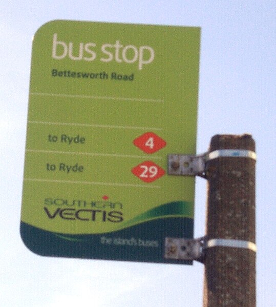 File:Haylands Bettesworth Road bus stop flag.JPG