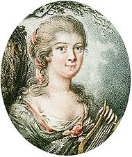 Författaren Hedvig Charlotta Nordenflycht (1718-1763), kopparstick.