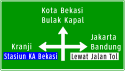 a. Pendahulu petunjuk jurusan pada persimpangan di depan (persimpangan tiga arah)