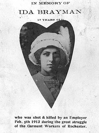 Memorial card commemorating the death of Ida Braiman Ida Braiman memorial card.jpg