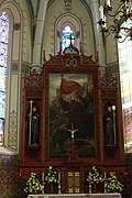 Giovanni da Capistrano, a patriot saint of Ilok. Altar in towns main church.