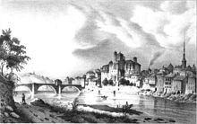 Romans-sur-Isère au XIXe siècle illustrée par Victor Cassien (1808 - 1893).