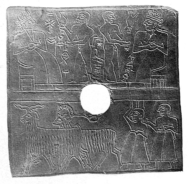 Incised devotional plaque, Nippur.