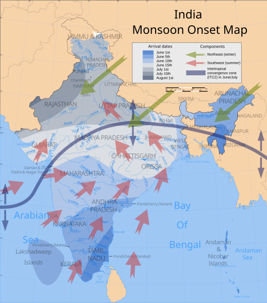 File:India southwest summer monsoon onset map en.svg