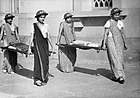 Indian women training for Air Raid Precautions (ARP) duties in Bombay, 1942
