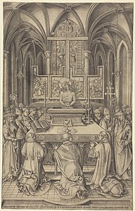 Messe de saint Grégoire, vers 1490, Israël van Meckenem, National Gallery of art de Washington.