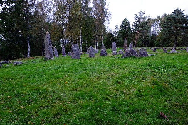 Istrehågan, ancient burial ground which dates to the Roman Iron Age, 1500-500 BC