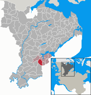 Poziția  Jagel pe harta districtului Schleswig-Flensburg