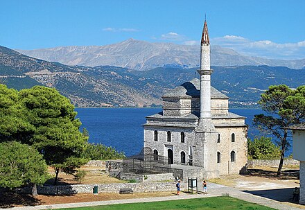 Fethiye Mosque with the tomb of Ali Pasha in the foreground. The mosque was renovated by Ali Pasha in 1795