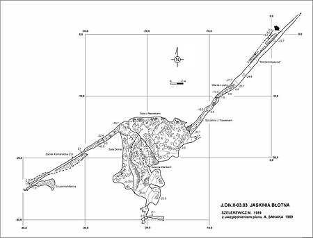 Jaskinia Błotna plan