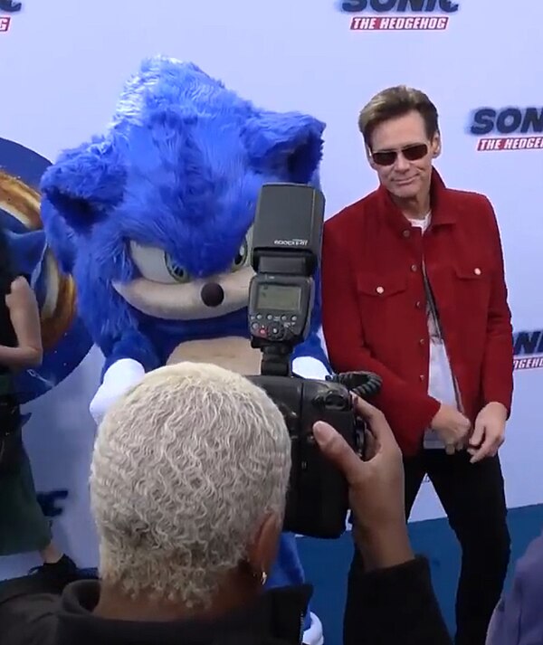 Jim Carrey (right) at the premiere of the film