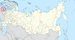 Die ligging van Kaliningrad-oblast in Rusland.