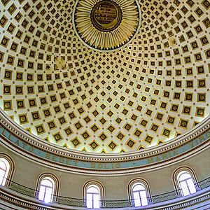 Rotunda of Mosta interior dome. Photographer: Karen Vella