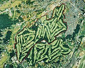 Vue aérienne des parcours de golf du Kasumigaseki Country Club