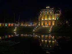 Illuminated Katgola Palace at night during the Murshidabad Heritage Festival Katgola Palace at night 2.jpg