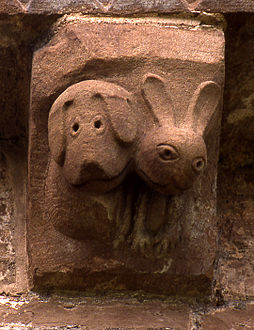 Corbel at the Church of St Mary and St David, Kilpeck