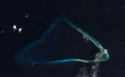 NASA Landsat 8 true-color photo of Kingman Reef