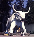 Babe the Blue Ox at Trees of Mystery in Klamath, California (1949)