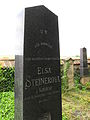 Čeština: Černá stéla na židovském hřbitově v Kouřimi. Okres Kolín, Česká republika. English: Black stele on the jewish cemetery in Kouřim town, Kolín District, Czech Republic.