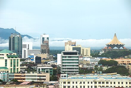 Kuching as the commercial centre of Sarawak.