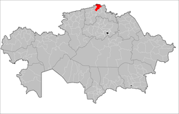 District de Qyzylžar - Localisation