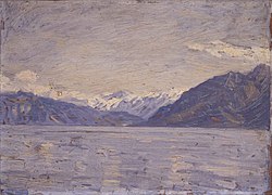 Fujishima Takeji, "lac Léman" (Mie Prefectural Art Museum).