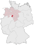situo de la distrikto Schaumburg en Germanio