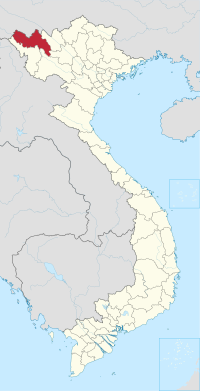 मानचित्र जिसमें लाई चाऊ प्रान्त Lai Châu हाइलाइटेड है