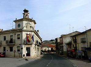 Langa de Duero – Rathaus mit Storchennest