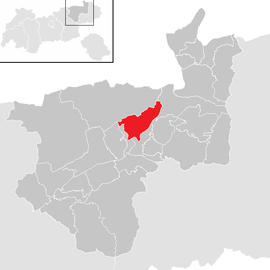 Poloha obce Langkampfen v okrese Kufstein (klikacia mapa)