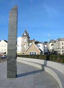 Liberation Monument, Guernsey, in the form of a sundial Liberation Monument Guernsey 2.jpg