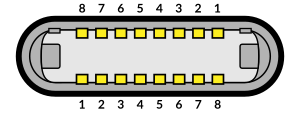 Lightning 8-pin and 16-pin receptacles