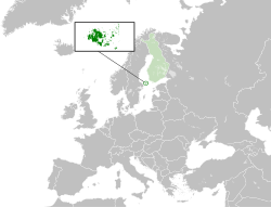 Åland haritadaki konumu