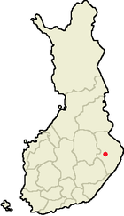 Polvijärvi sur la mapo de Finnlando