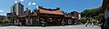 Panorama view of the outer courtyard of Longshan Temple.