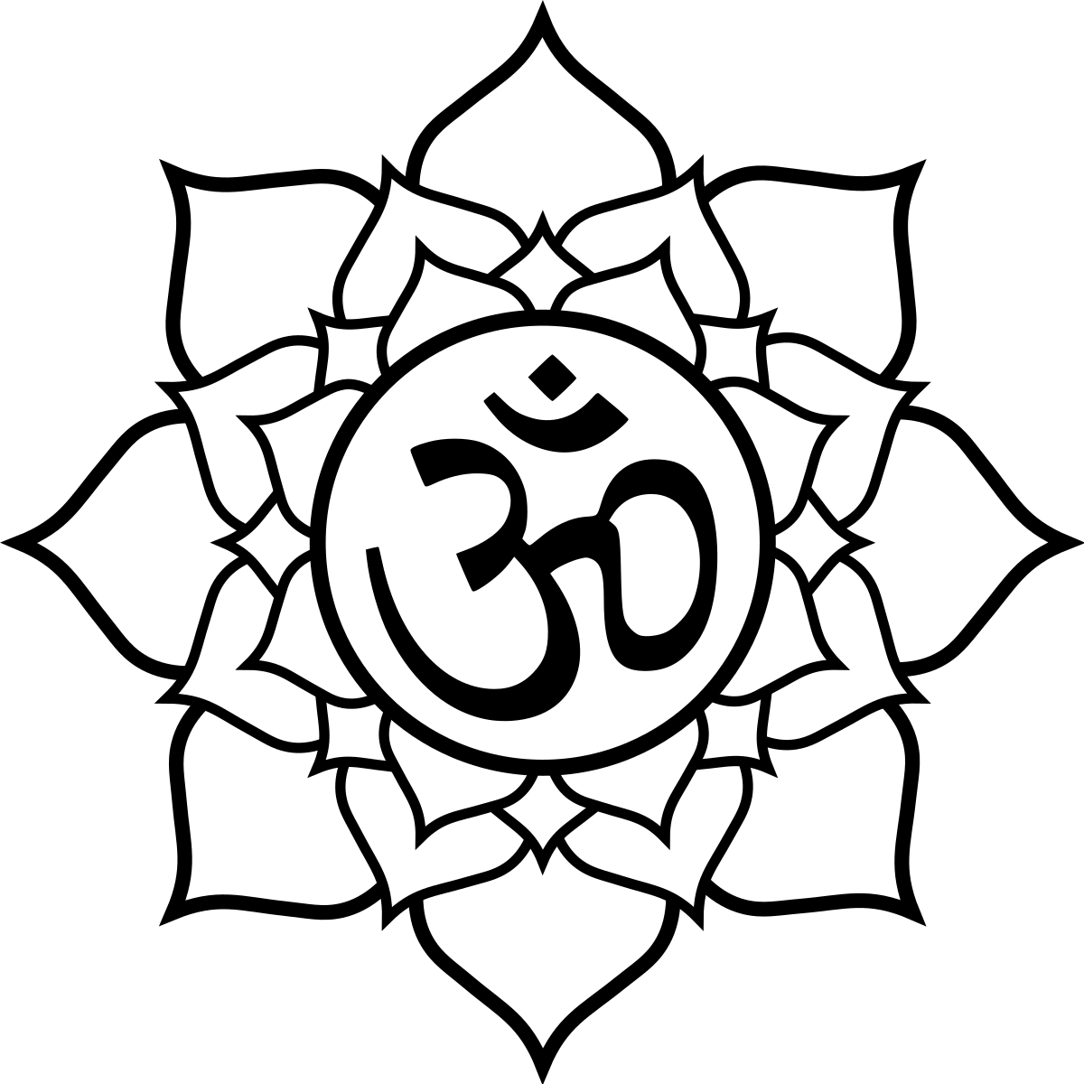 Download File Lotus Aum Svg Wikimedia Commons